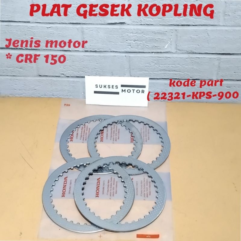 Plat gesek kopling motor honda CRF 150 kode part ( 22321-KPS-900 )
