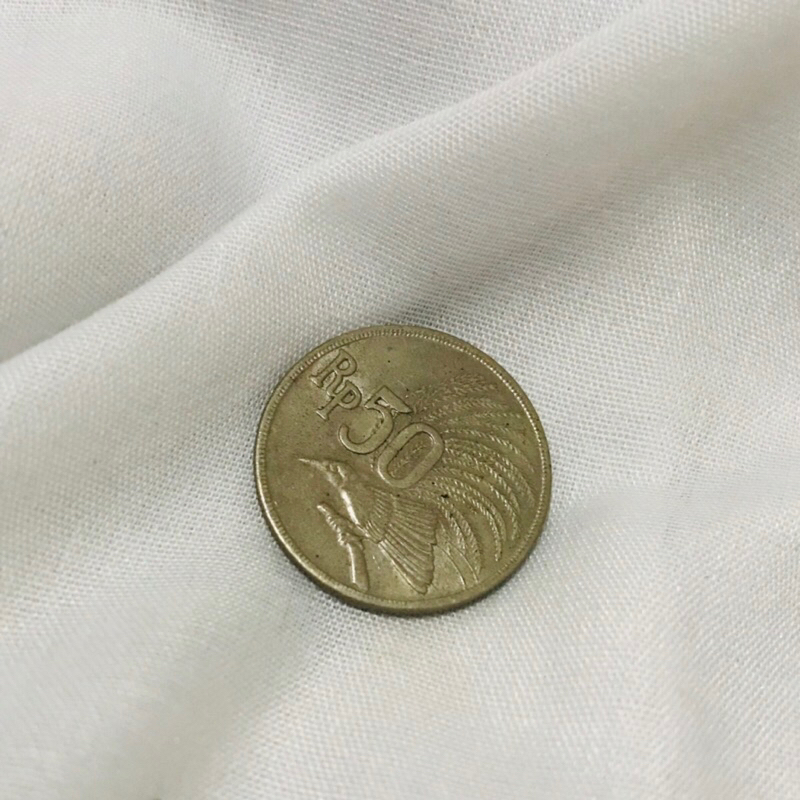 Uang Koin Antik Indonesia 50 rupiah tahun 71 mulus