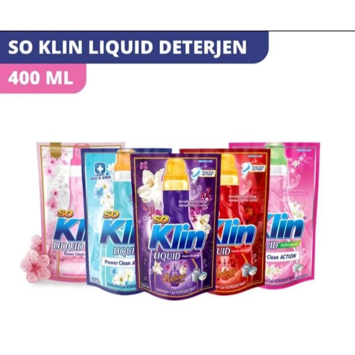 So klin liquid Refill 400 ml / So klin detergent cair konsentrat