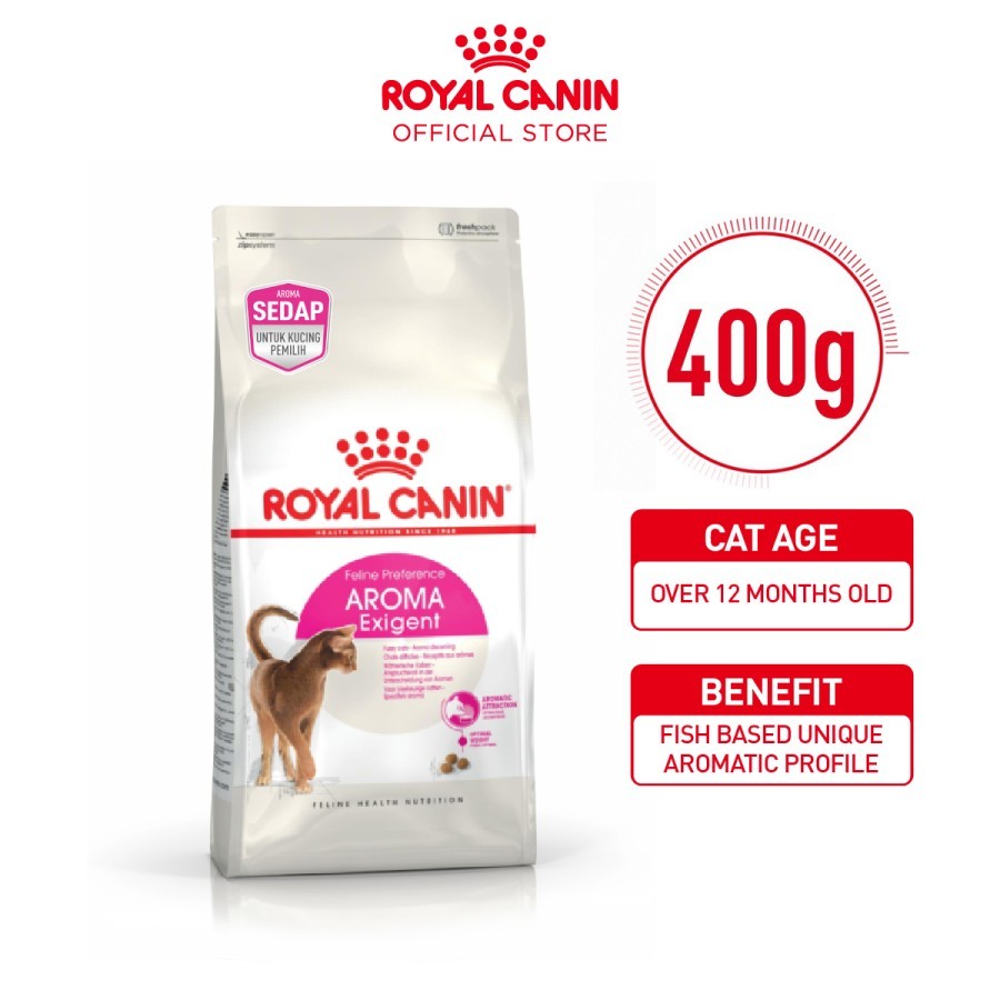 ROYAL CANIN Makanan Kucing Rewel Aroma Exigent33 400gr