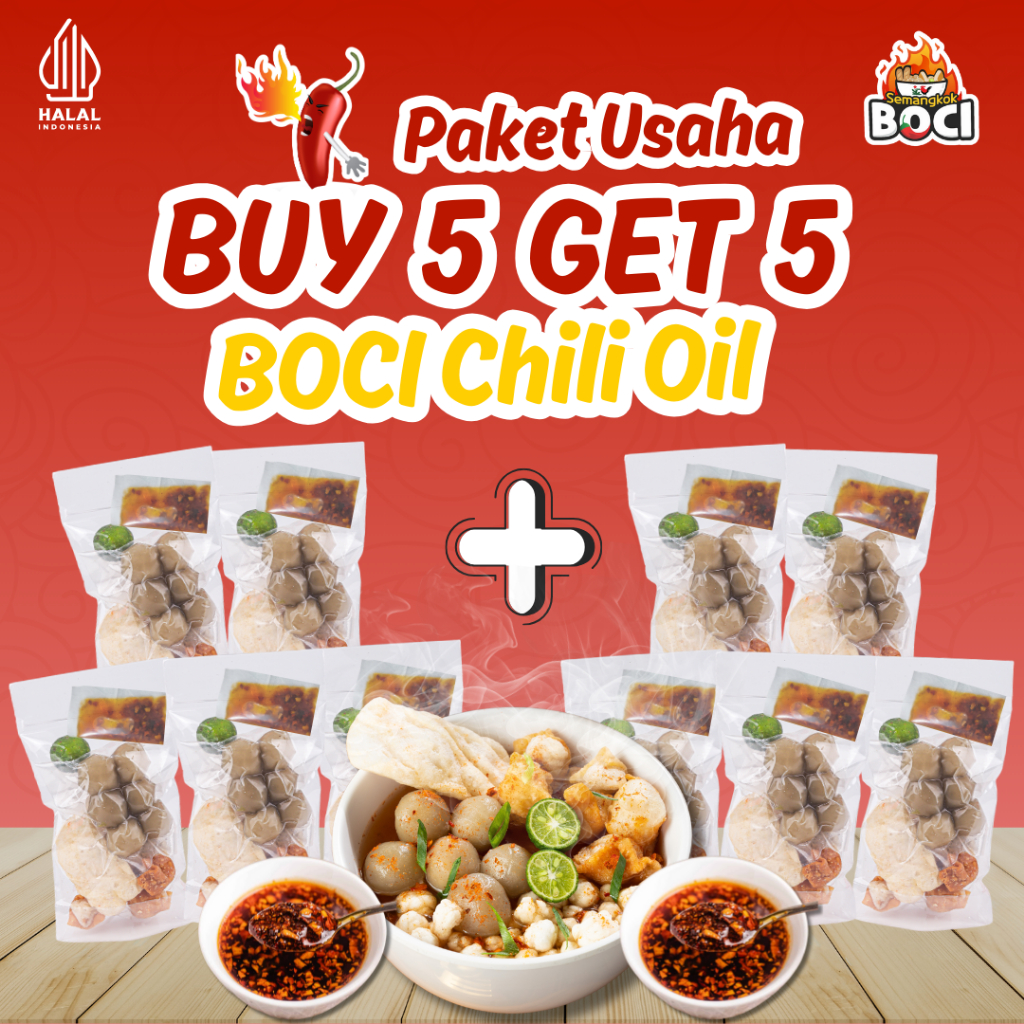 

10 Bungkus Baso Aci Chili Oil Paket Cuan Semangkok Boci Makanan Pedas Semangkok Boci