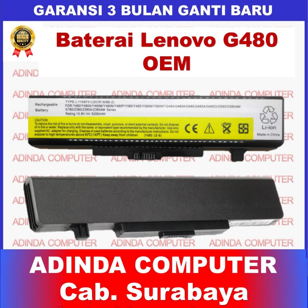 Baterai Lenovo Z380 z480 Z580 Z585 Z485 E49 G485A G485G G580AM G780 Z380A Z380AM L11L6F01 L11L6R01 L