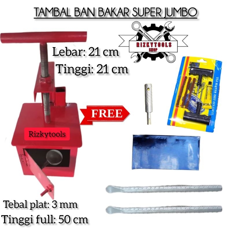 ALAT TAMBAL BAN BAKAR MOTOR sepaket alat tambal ban bakar tambal ban tubles tambal ban bakar super t
