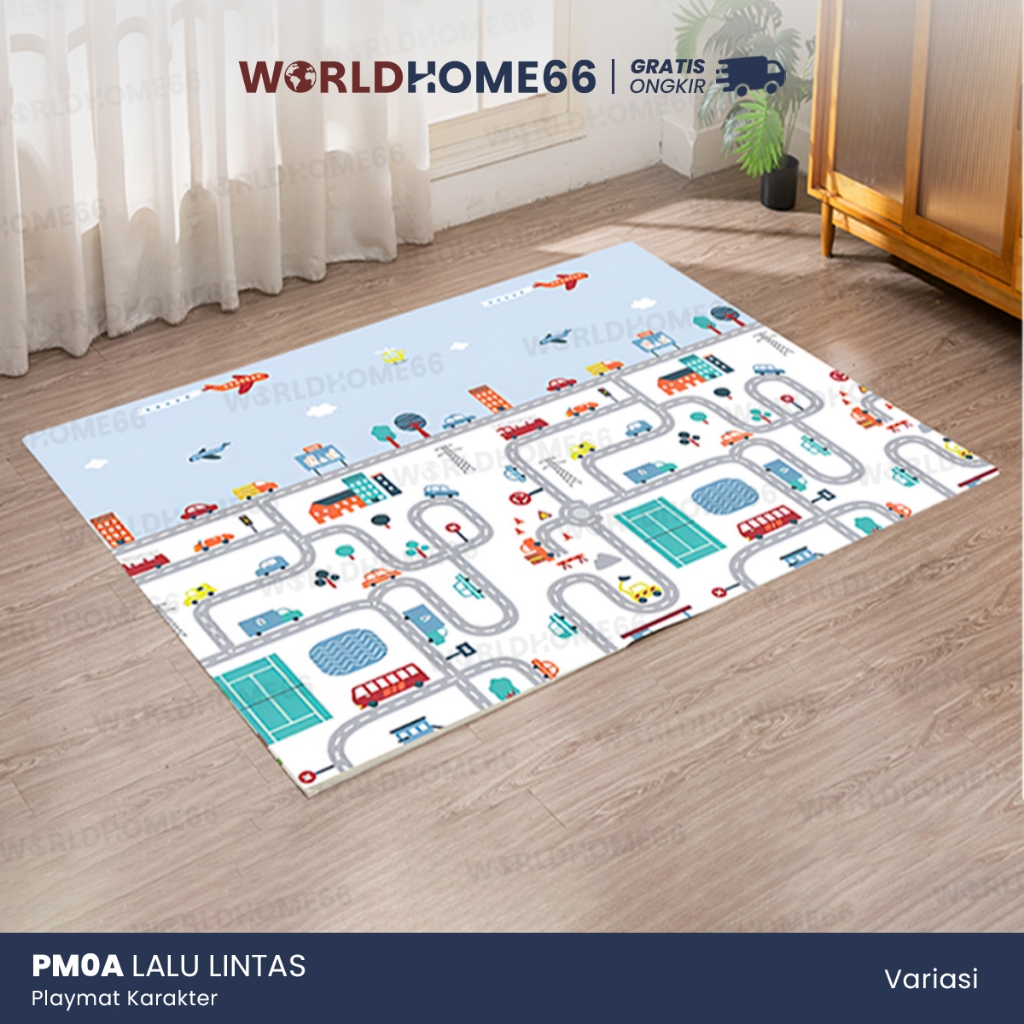 Worldhome Playmat Karpet Busa Foam Lipat Matras Lantai Busa Anti Benturan Alas Karpet Lantai