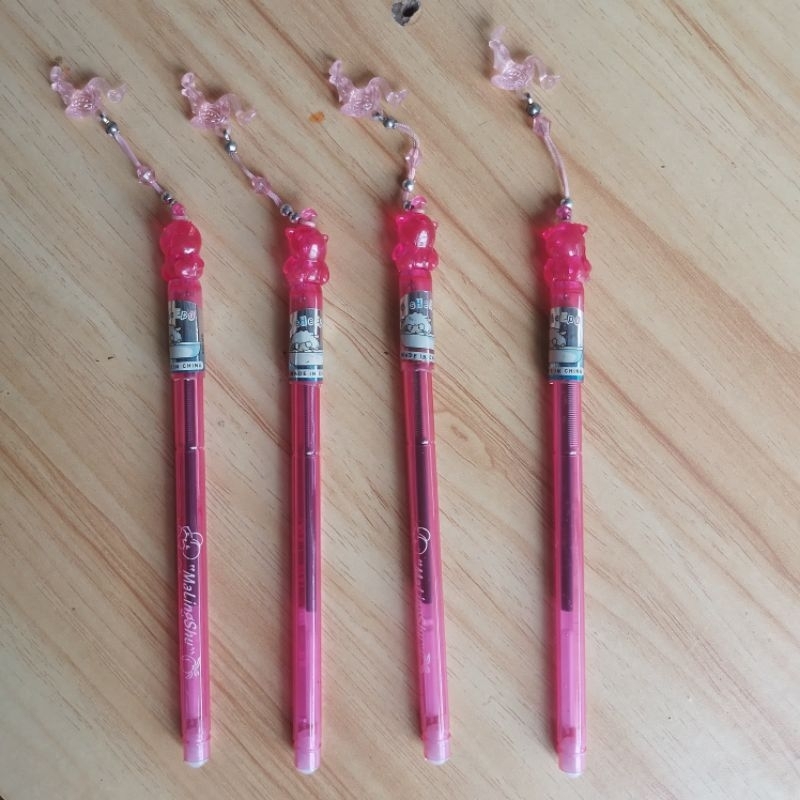 

bulpoin gel tinta warna hitam karakter isi 12pcs