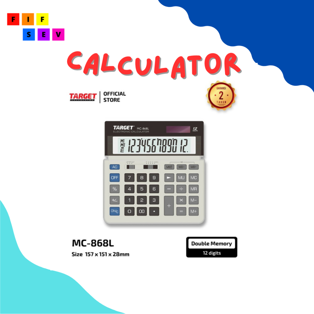 

Kalkulator - Calculator - Target MC 868 L - Desktop Calculator - 12 digit (DOUBLE MEMORY)