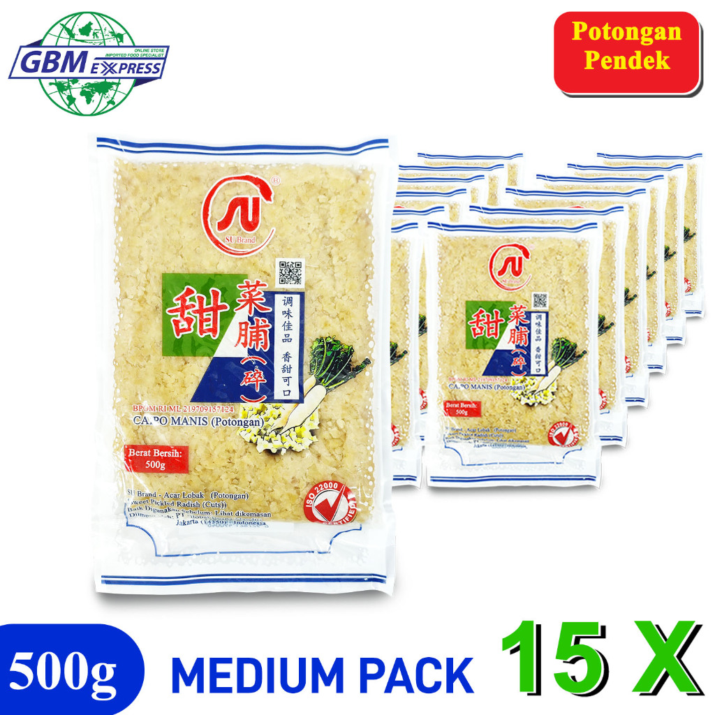 

SU Brand Medium Pack Caipo Manis Potong Pendek 500g - 15Pcs