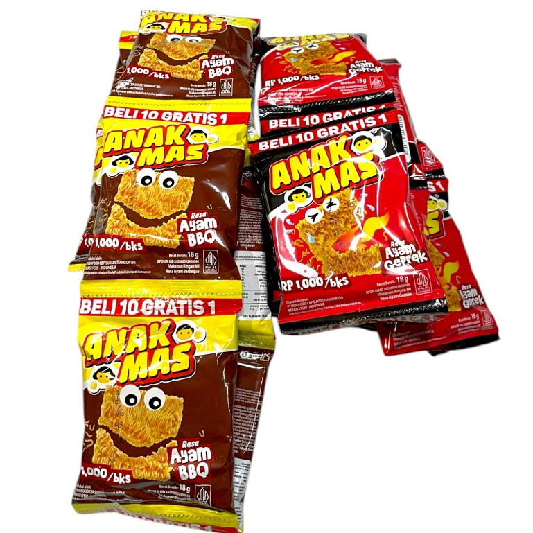 

Mie Anak Mas Jajanan Jadul 1 Renceng isi 10