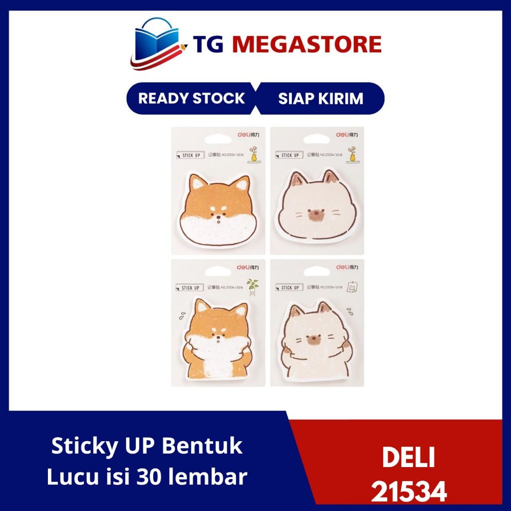 

Sticky UP DELI Bentuk Lucu isi 30 lembar - No.21534