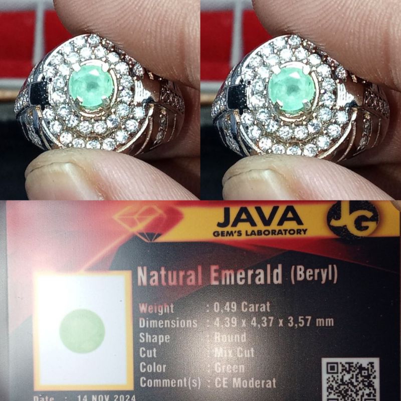 Natural Emerald Beryl / Jamrud Colombia est
