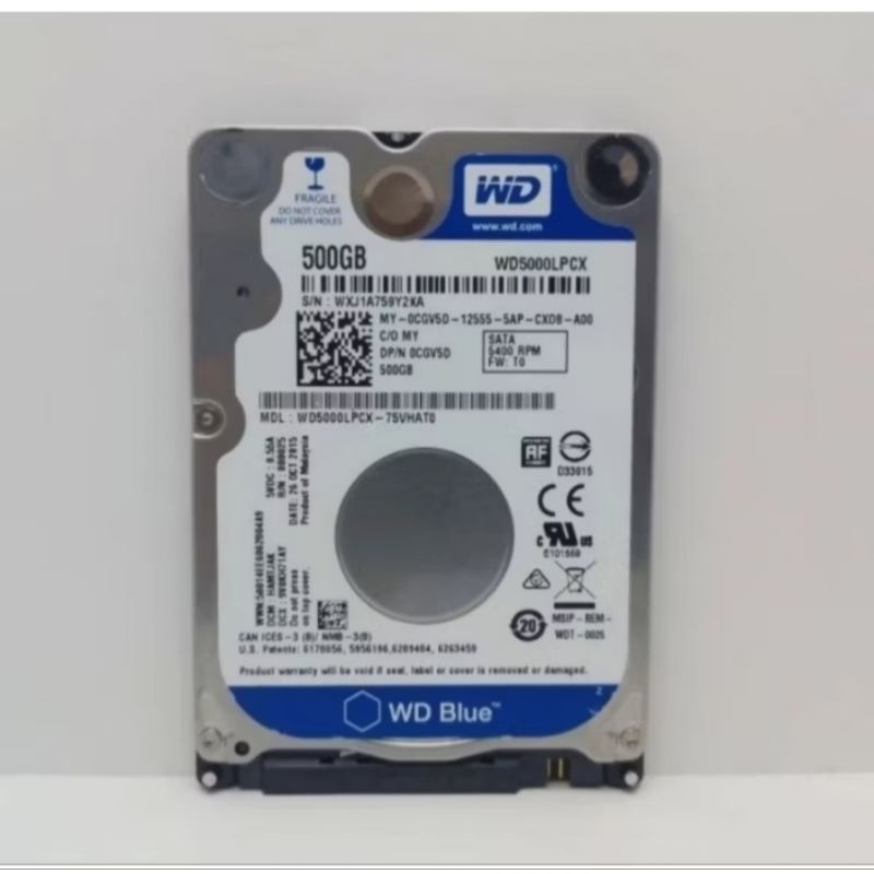 Hardisk Laptop 500GB/320GB/250GB WD Sata HDD 2 5 inch Hardisk Laptop / Notebook /Ps