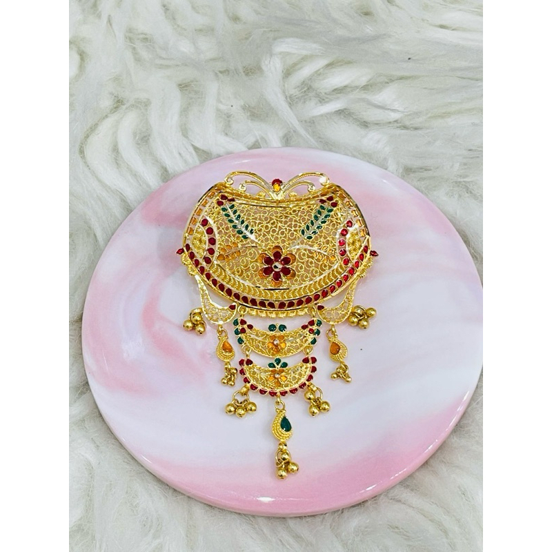 liontin bros motif kerawang dubai terbaru elegant cantik emas asli kadar 700