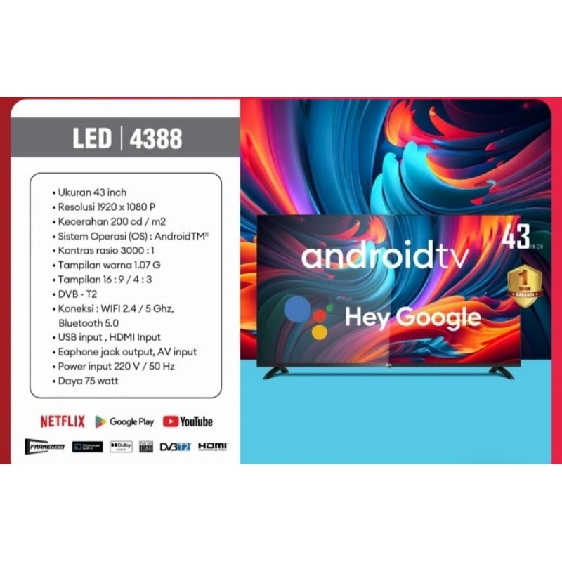 TV Android Mito 43"