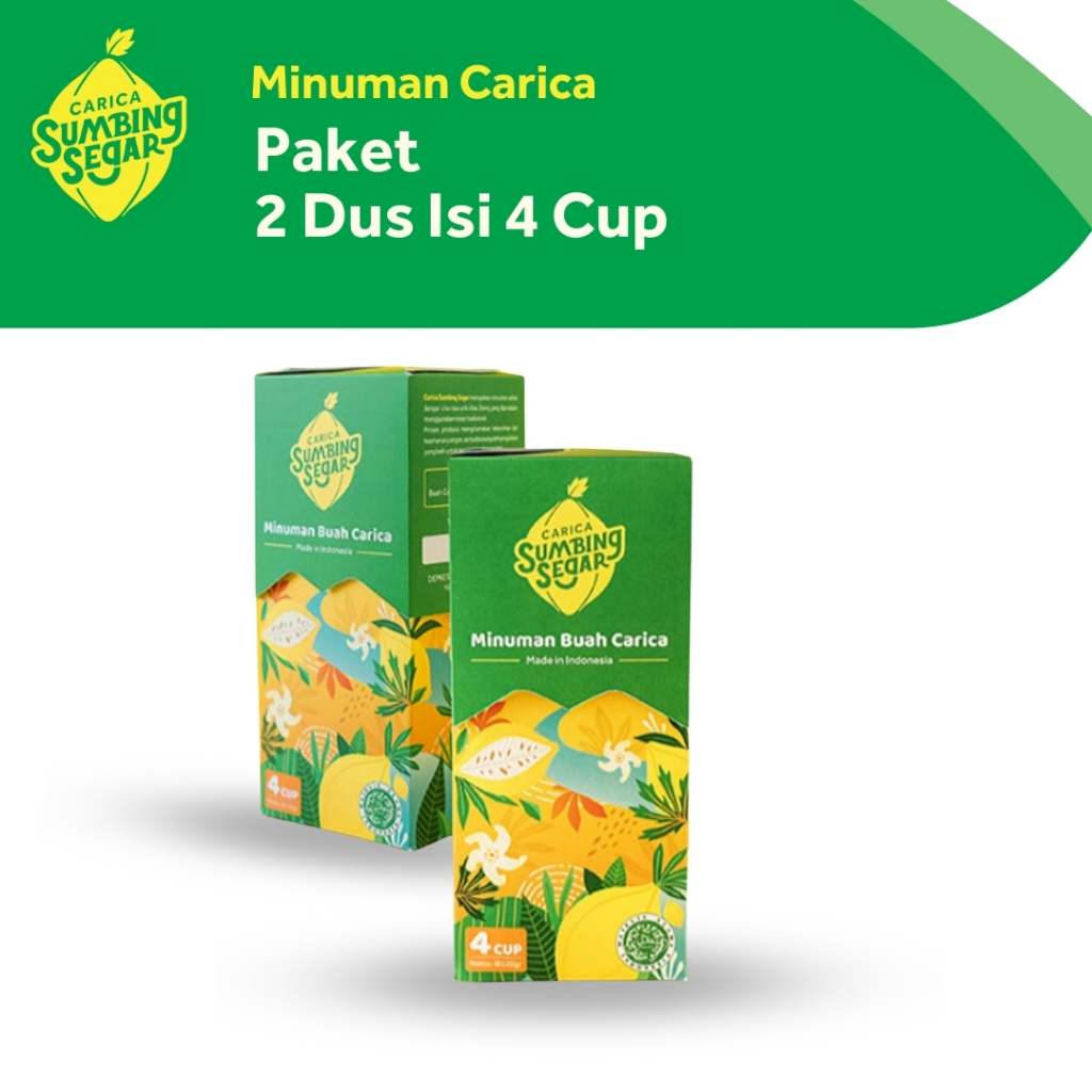 

Sumbing Segar Paket 2 Dus isi 4 Minuman Carica in Syrup Khas Wonosobo