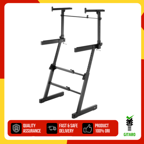 Stand Keyboard Stand Piano HERCULES KS410B Double 2 Susun 2 Stage