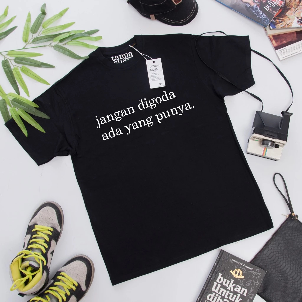 kaos distro kata-kata Jangan Digoda Ada Yang Punya unisex | kaos baju distro pria wanita