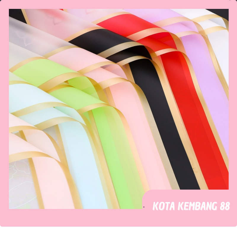 

Kertas Bunga List Gold Cellophane Flower Wrapping Paper Untuk Buket Bucket Bunga KB087