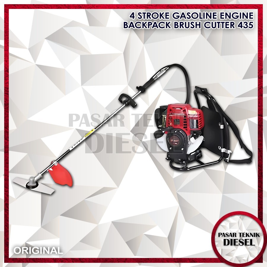 Backpack Brush Cutter Machine 4 Stroke 435 Gasoline Engine Mesin Potong Rumput 4 Tak BG 435 Penggera