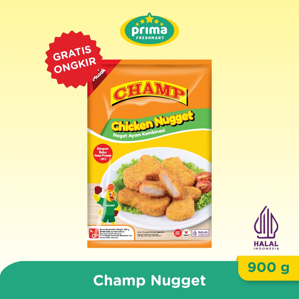 

Paket Champ Nugget Ayam 900 Gr (2 Pcs)