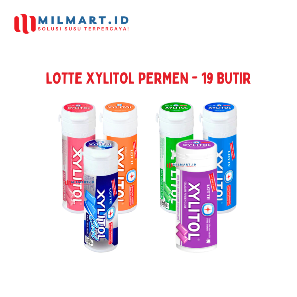 

XYLITOL PERMEN KARET LOTTE 19 BUTIR CHEWY SUGAR FREE/GULA BEBAS CANDY BAU MULUT