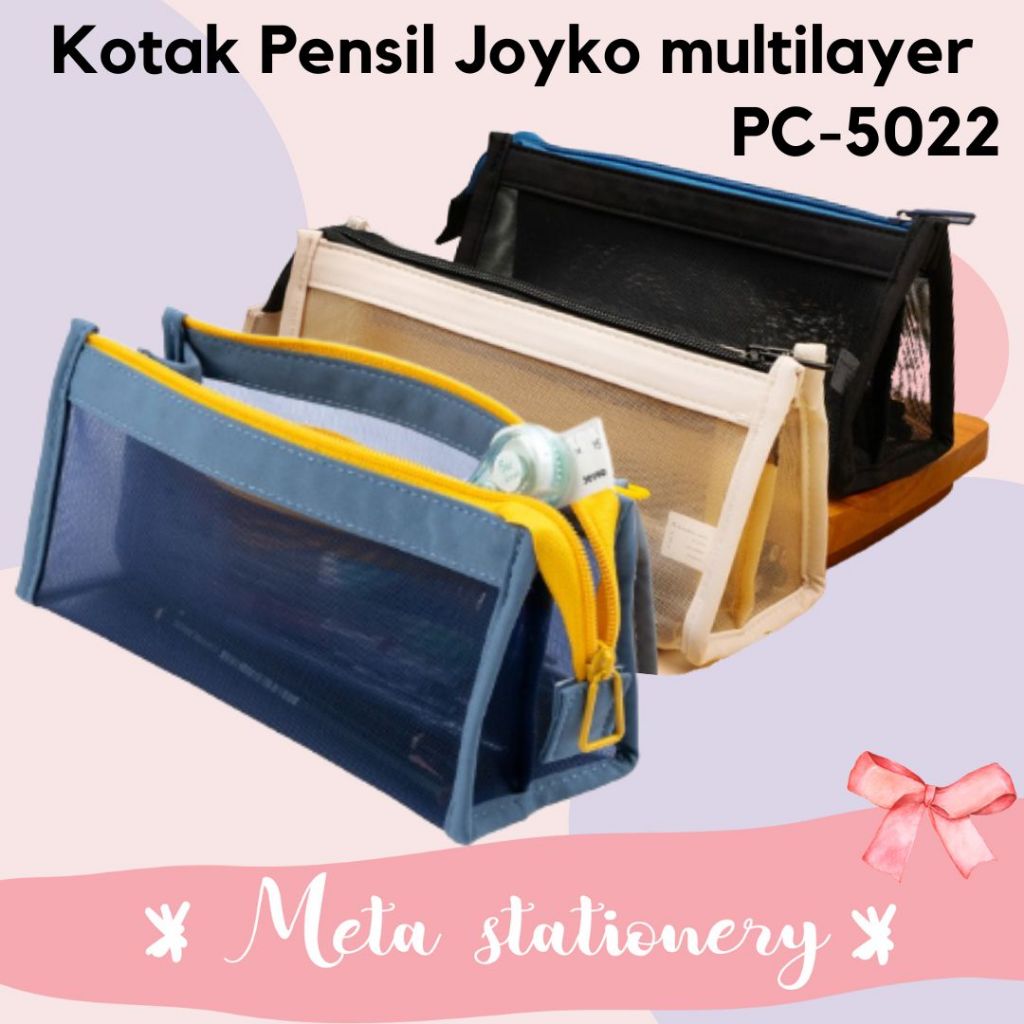 

Pencil Case / Tempat Pensil / Kotak Pensil Jaring Multilayer Joyko PC-5022