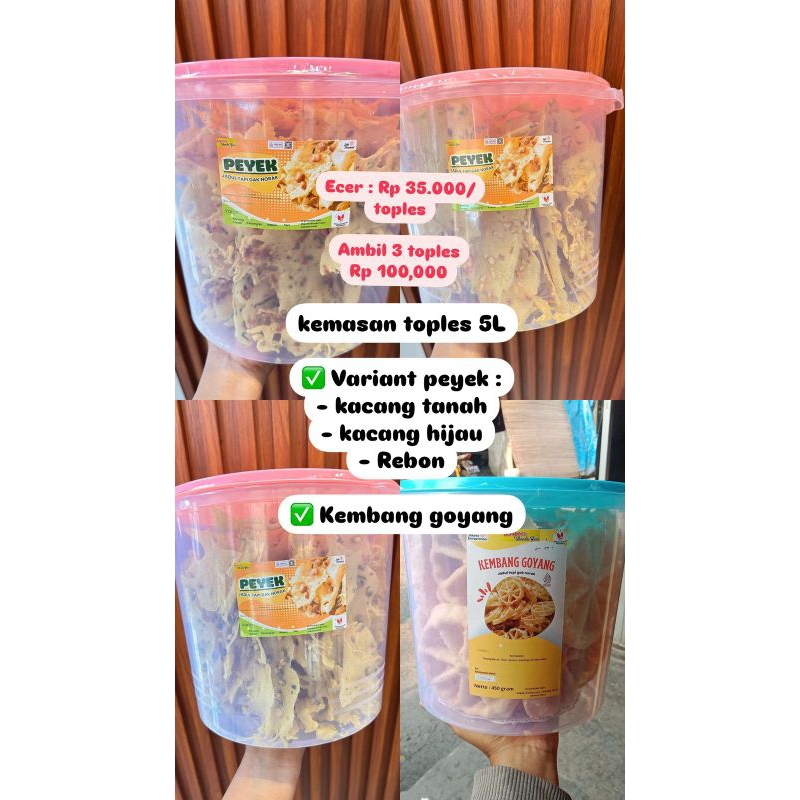 

Paket 3 Toples Peyek/Kembang Goyang