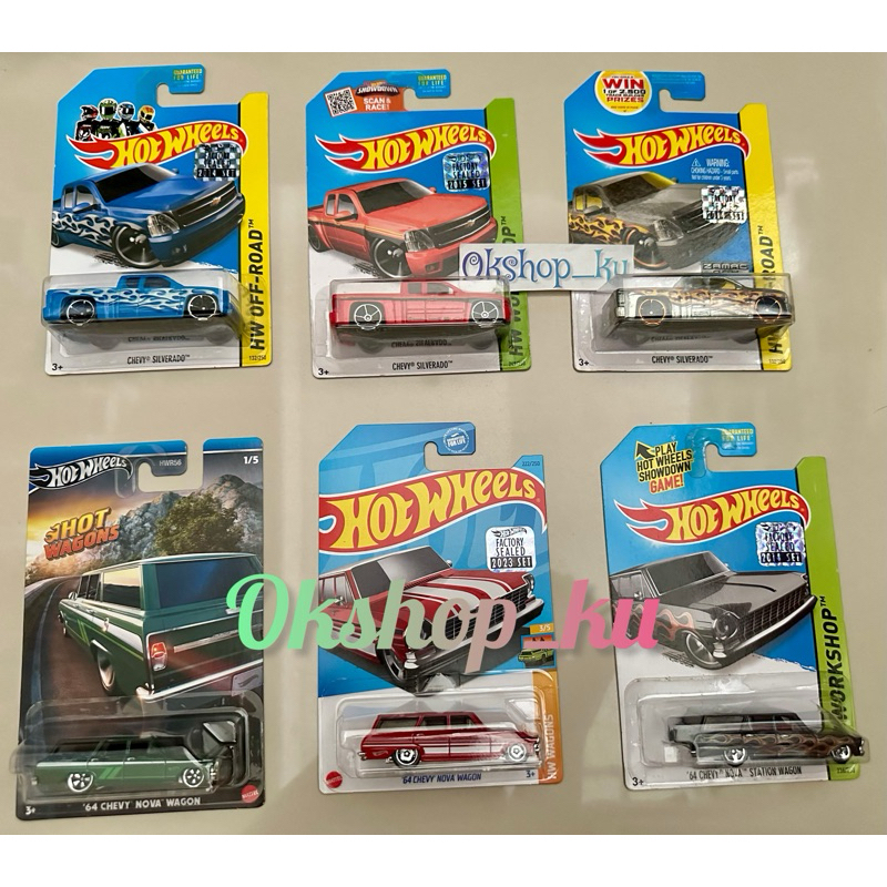 Hotwheels Chevy Silverado / Chevy Nova Wagon Factory sealed