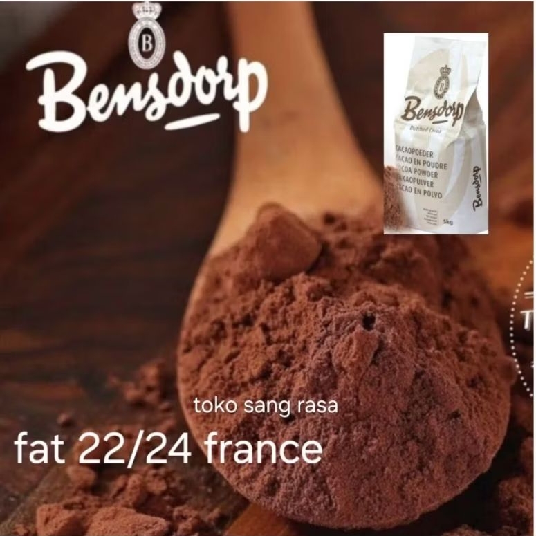 

bubuk coklat bensdorp 250 gr 22- 24% france callebaut cocoa