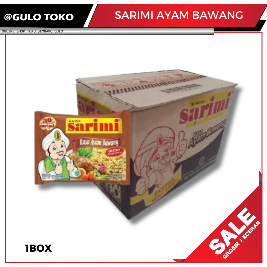 

Mie Sarimi Ayam Bawang Mie instan Sarimi rasa ayam bawang 1DUS/BOX (GULO TOKO)