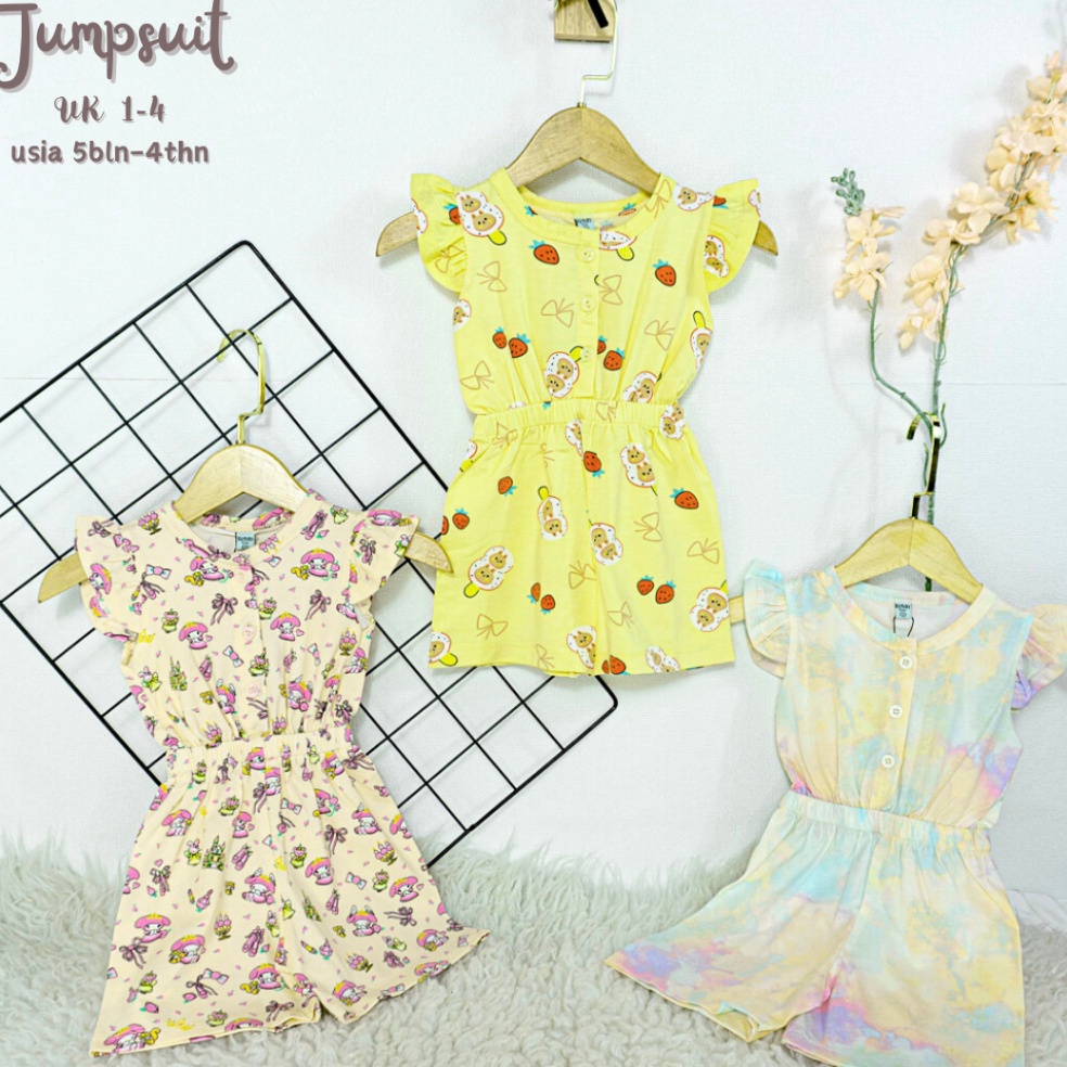KODE O18R Kelvin kids baju jumpsuit anak perempuan Baju kodok anak baju anak perempuan usia 4 tahun