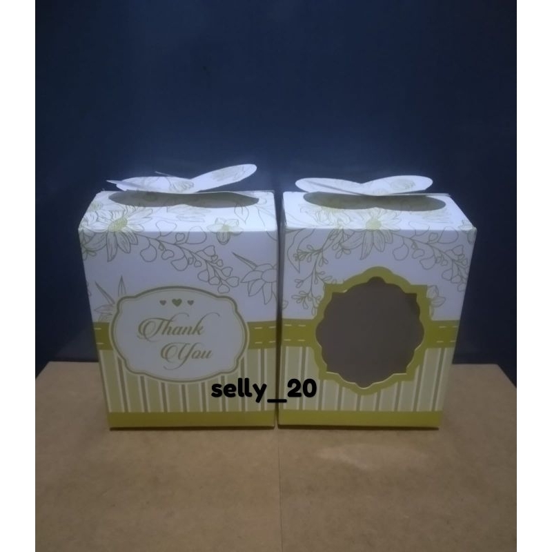 Box souvenir gelas gagang/piala free tali