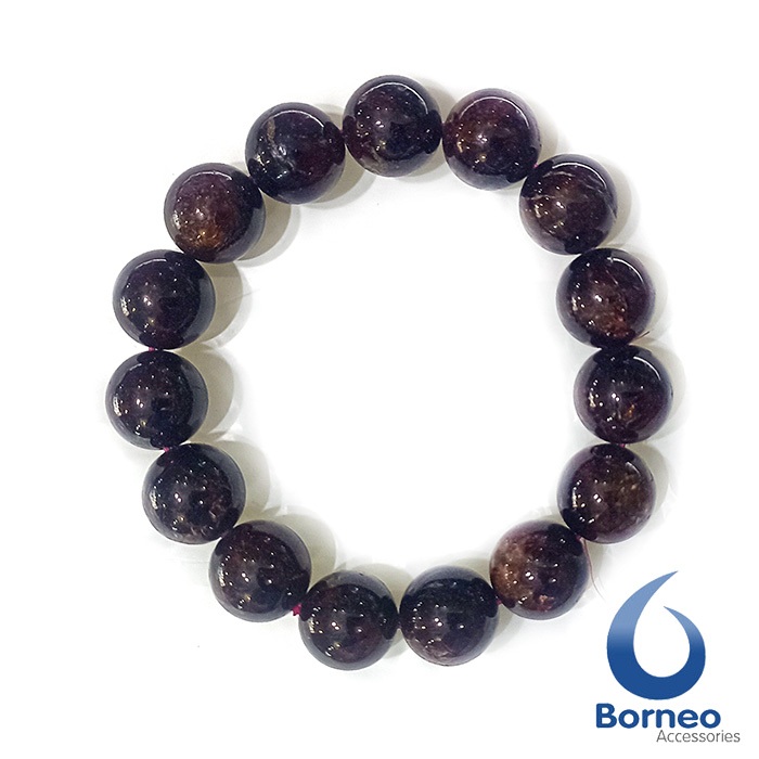 Gelang Batu Red Garnet Jumbo 16mm