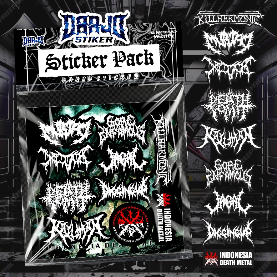 

Stiker Package Band Metal IDDM " VOL 4 " Glossy Anti Air Tinggal Tempel