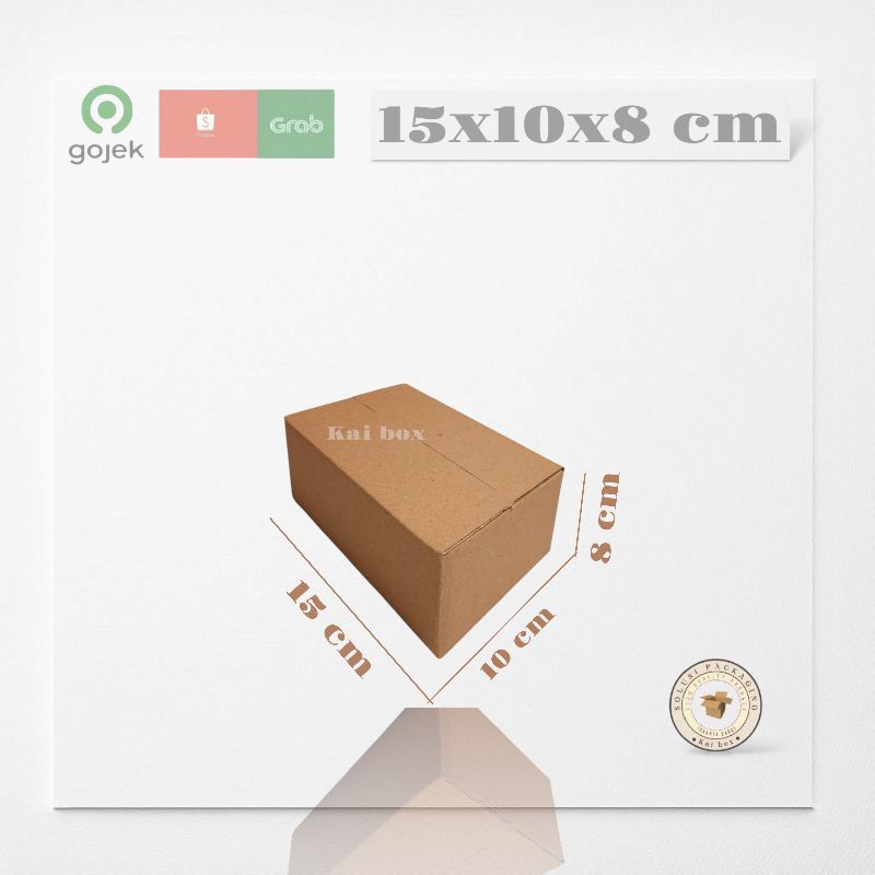 

kardus ukuran 15x10x8 cm box singel wall polos ST