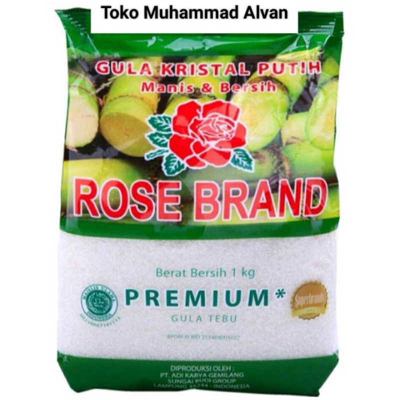 

ROSE BRAND GULA PASIR PUTIH PCK 1Kg