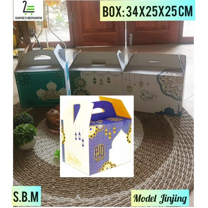 

Box Jinjing 34x25x25 cm/Parcel/Lebaran/Kardus/Hampers/Idulfitri/eid mubarak