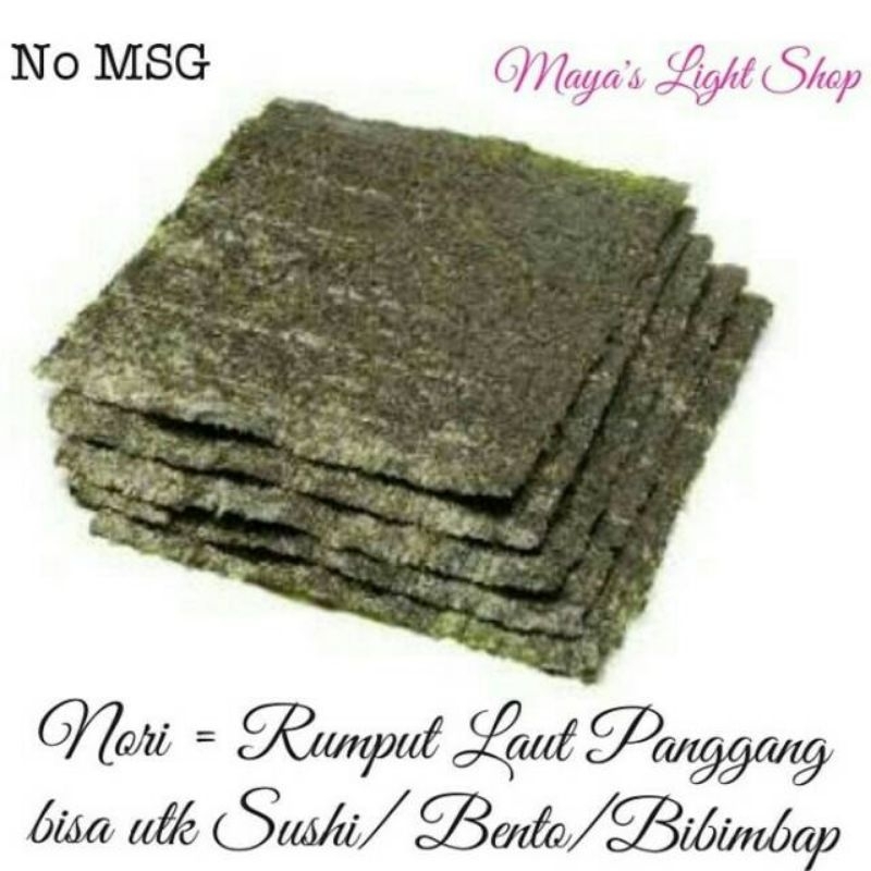 

Nori 5 lembar dan 10 lembar nori java halal rumput laut dried seewed non msg