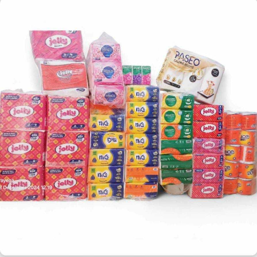 Tissue Paseo , Tisu Nice , Tisu Jolly ,  Tissue Wajah 2Ply | Tissue Basah