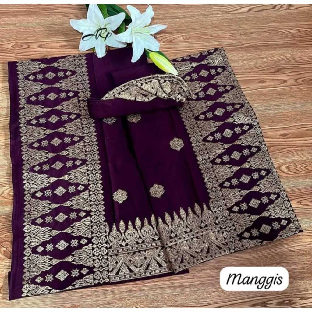 set couple songket bordir emas cendana v3 / kamen couple bali / set couple bordir / Set setelan coup