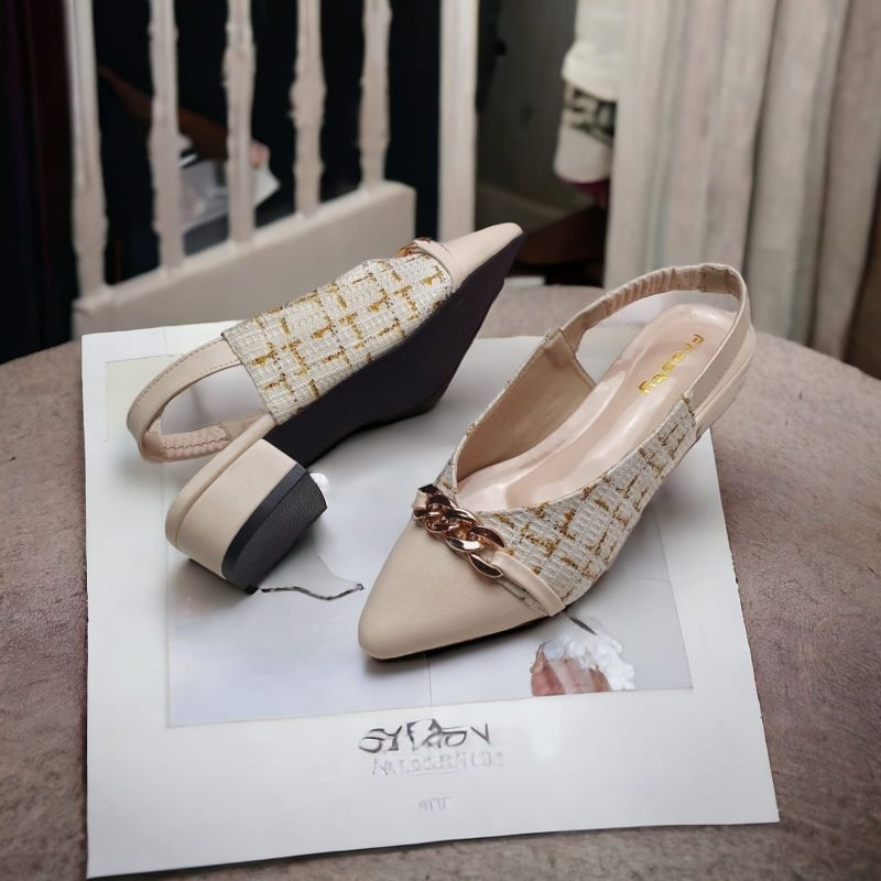 Sepatu Hak Wanita Sepatu Mules Heels Wanita Hak 3cm AG-05
