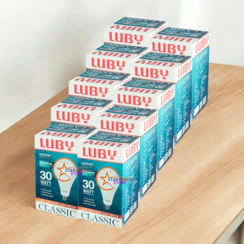 Paket 10 Pcs LUBY Classic Lampu Bohlam LED 30 Watt / Paket Hemat 10 Pcs Lampu LED Luby Classic 30W
