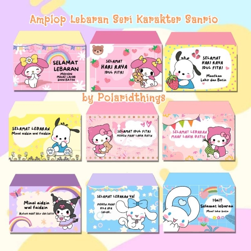 

Amplop Lebaran Seri Karakter Sanrio Lucu Ukuran 7 x 11 cm