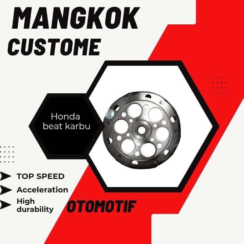 MANGKOK KAMPAS GANDA RACING HONDA BEAT KARBU