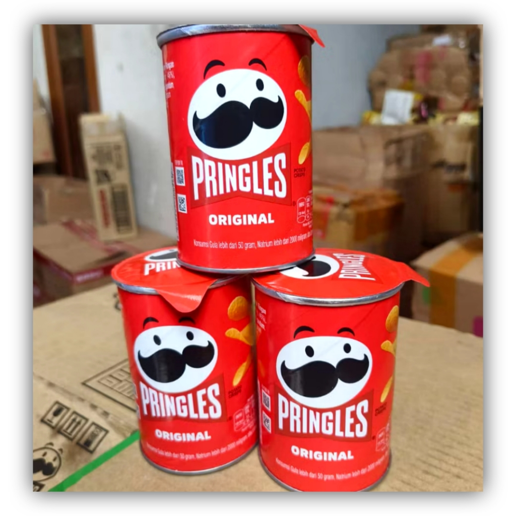 3 Pcs Pringles Mini Merah Rasa Original 42gram - Makanan Ringan - Cemilan, Food, Ayam, Keripik, Peda