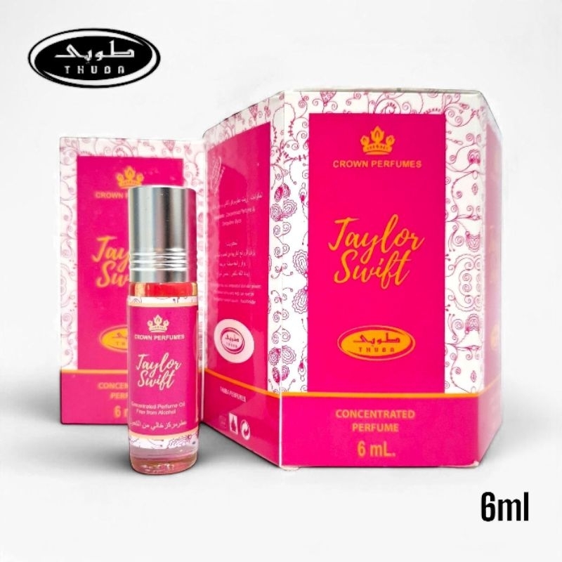 Parfum TAYLOR SWIFT THUBA Perbox isi 6pcs - Minyak Wangi Oles Pria Wanita Non alcohol