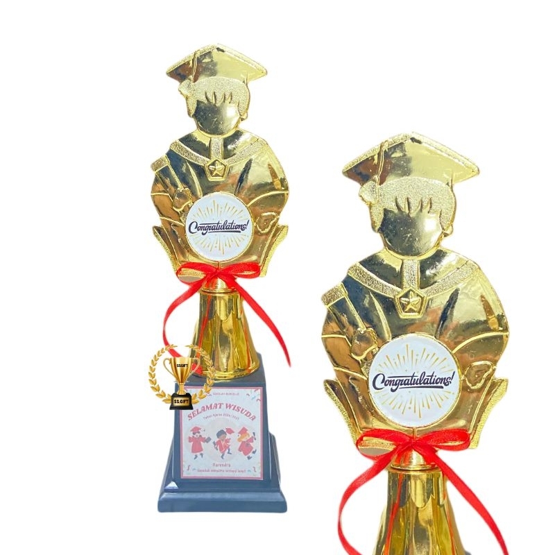 Piala Figur Wisuda | Piala Graduation| Kenang-kenangan Wisuda | Cinderamata wisuda