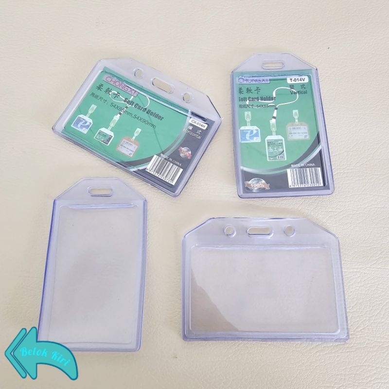 

Tempat Kartu Id Card Transparan 2 Sisi Pvc Holder Id Card Transparan Photocard Potrait