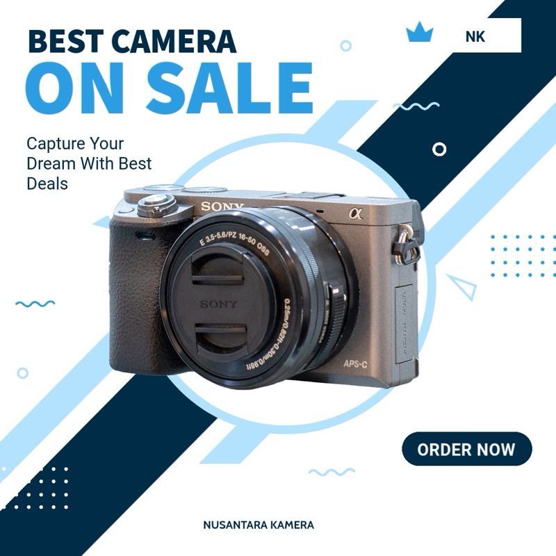 MIRRORLESS SONY A6000 + LENSA KIT 16-50mm (Warna Grey)