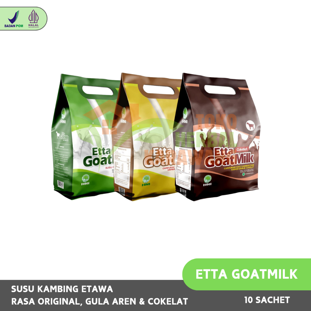 

ETTA GOAT MILK – Susu Kambing Etawa HNI HPAI Isi 10 Sachet