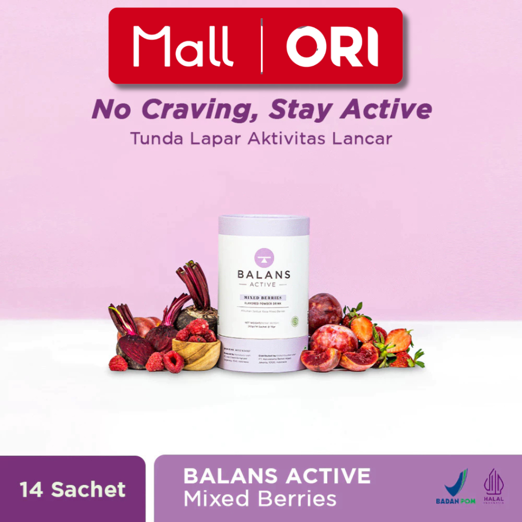

Balans Active | Mixed Berries | Fiber & Probiotics Drink - Isi 14 Sachet